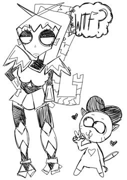 Zaza and Kitty of Battle Kitty fanart