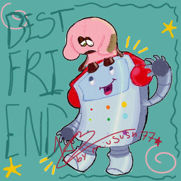 Mari and Sobaka (my ocs) best friends